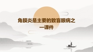角膜炎是主要的致盲眼病之一课件
