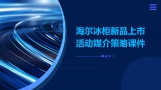 海尔冰柜新品上市活动媒介策略课件