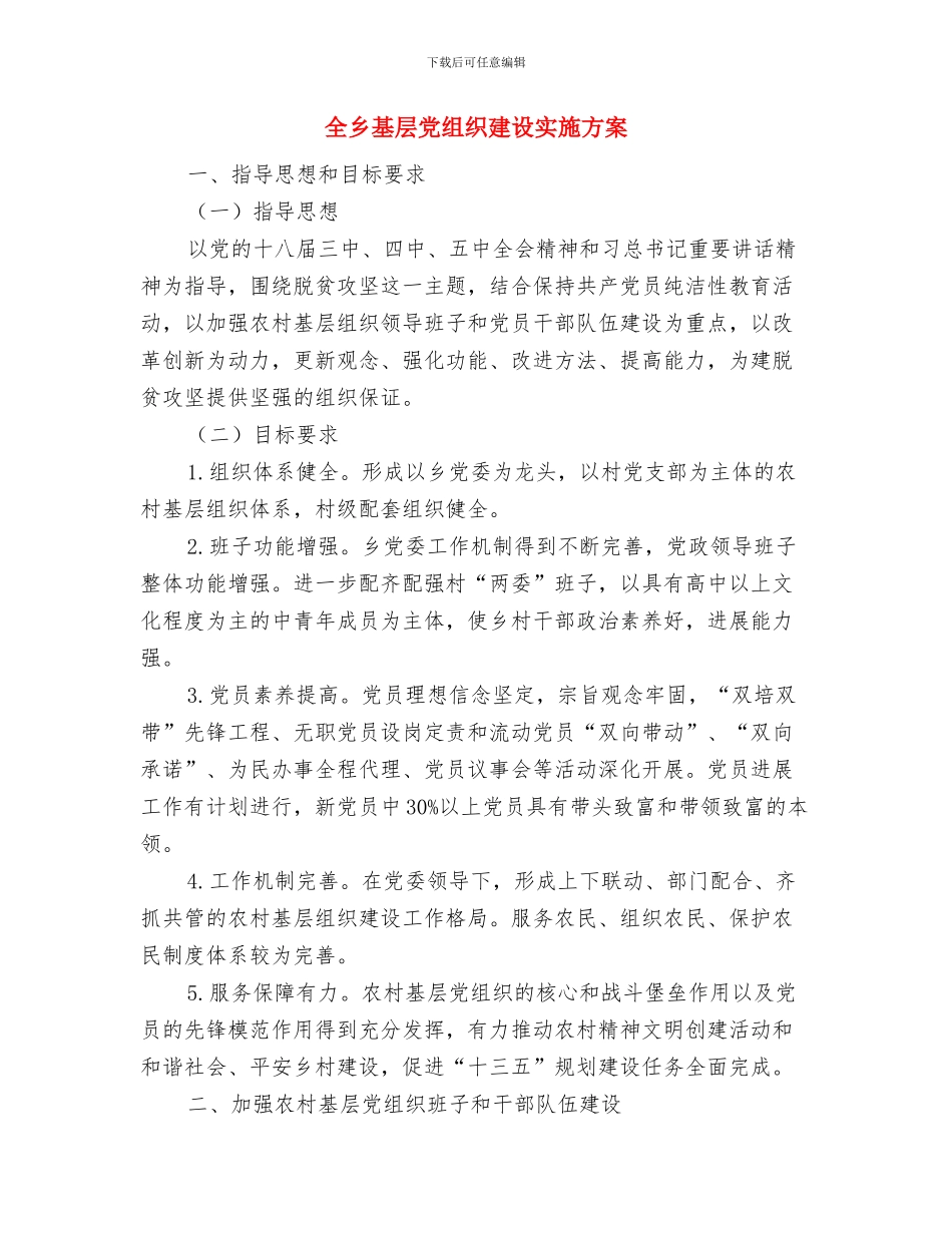 全乡农民党员培训情况工作汇报与全乡基层党组织建设实施方案汇编_第3页