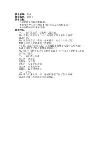 教学名称：菜篮子
