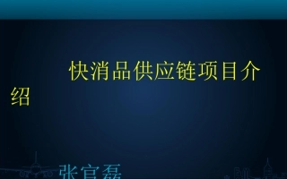 快消品供应链B2B建设方案 (1)
