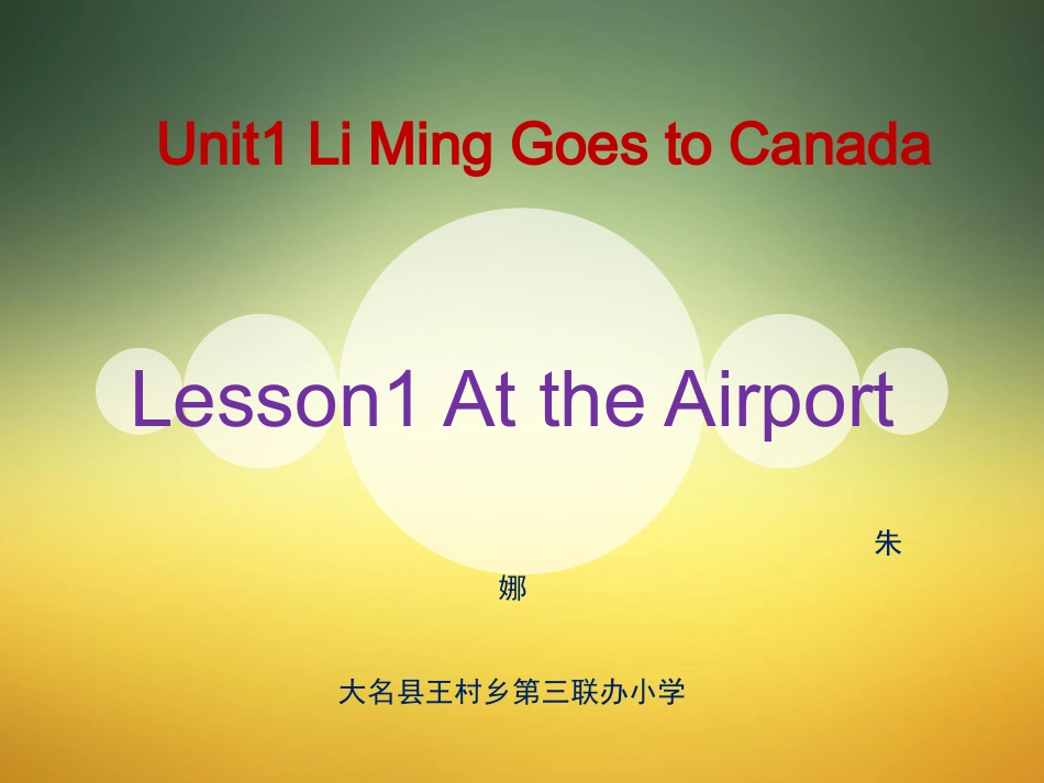 Lesson1AttheAirport_第1页