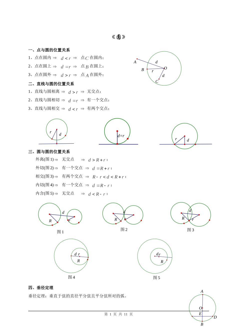 中考数学(圆提高练习题)压轴题训练_第1页