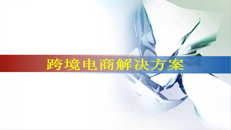 跨境电商解决方案_第1页