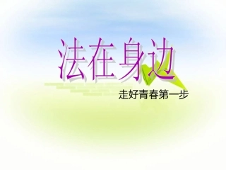 法在身边——主题班会