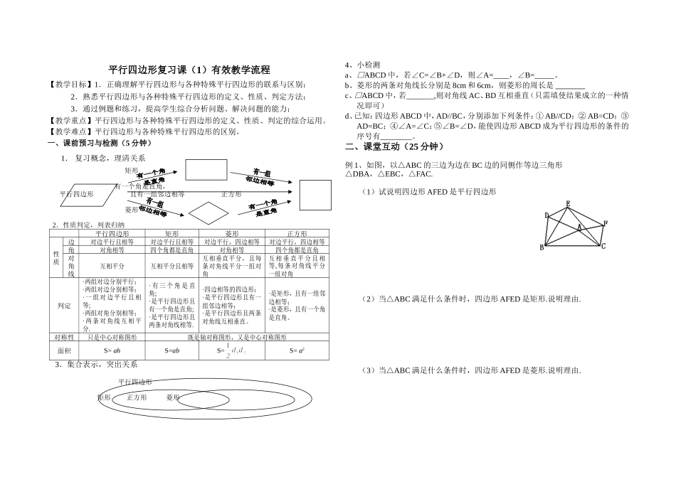 平行四边形复习1_第1页