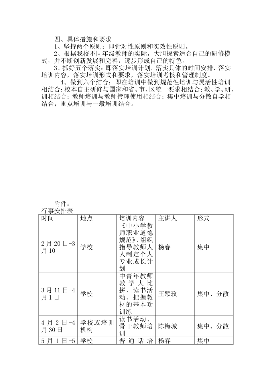 里山中心小学2015年校本研修计划_第3页