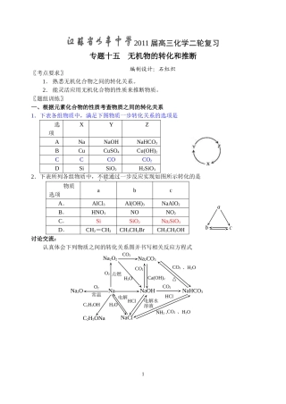 15无机物的转化和推断