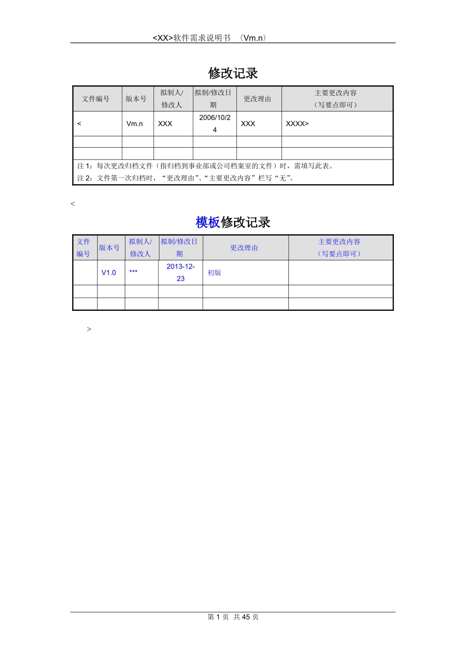 软件需求说明书-模板_第2页