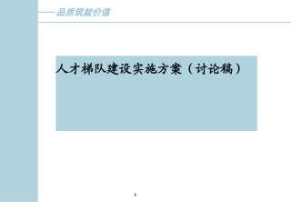 人才梯队建设方案