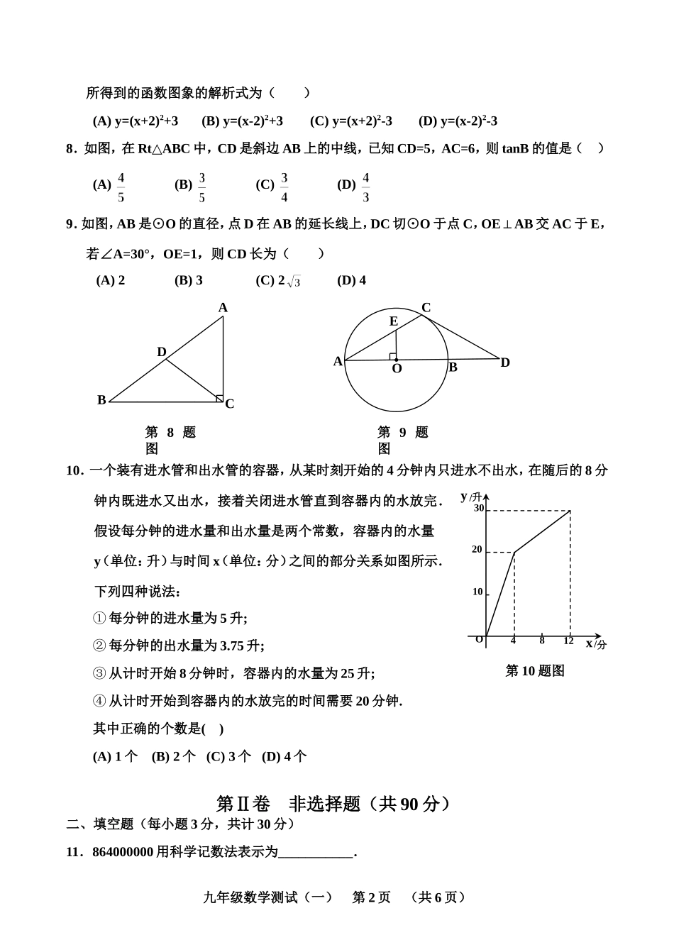 2015年香坊区初中毕业学年综合测试(一)_第2页