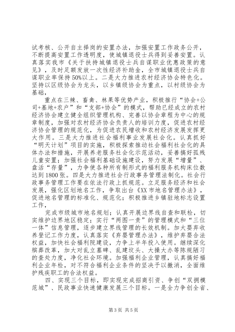 XX年全市民政工作计划 _第3页