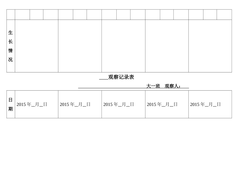 自然角观察记录表(表格)_第3页
