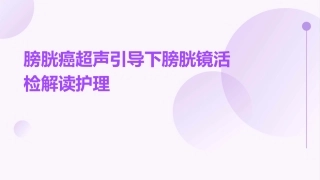 膀胱癌超声引导下膀胱镜活检解读护理
