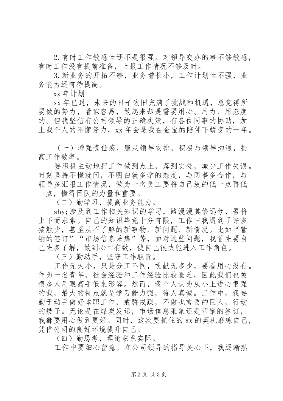 XX年工作总结范文及20XX年工作计划_第2页