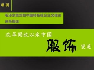 改革开放以来的服饰变迁