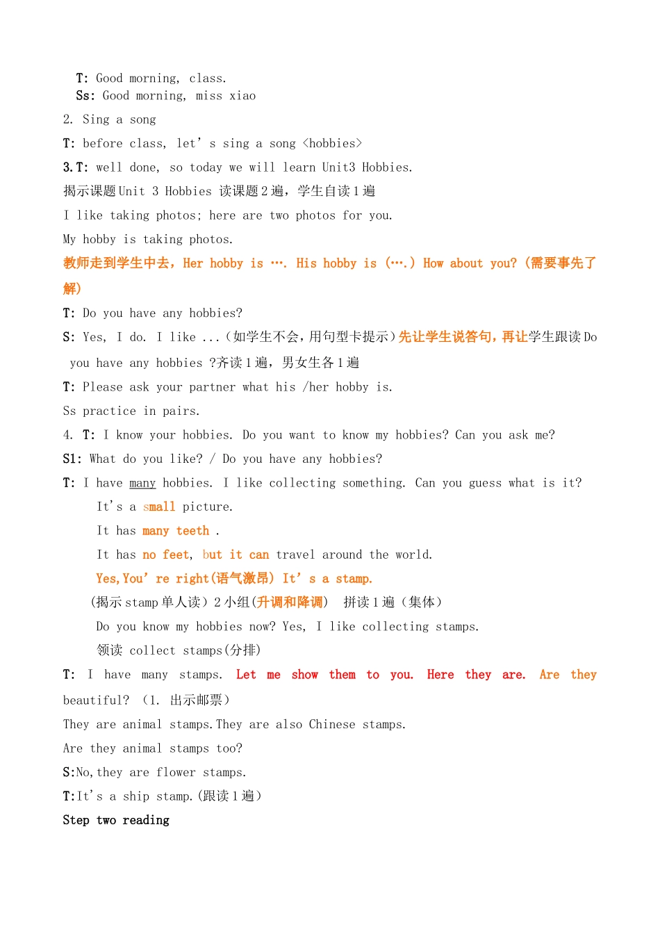 5BUnit3Hobbies1教案_第2页