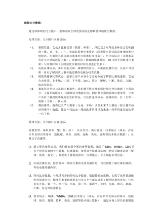 球探比分数据