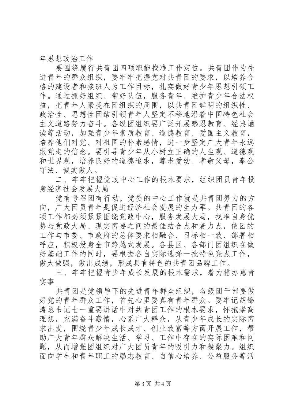 书记在共青团座谈会发言_第3页