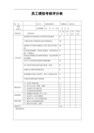 建筑施工岗位绩效考核(DOC)