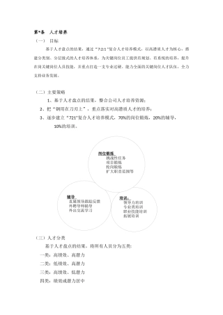 人才盘点后的人才培养方案