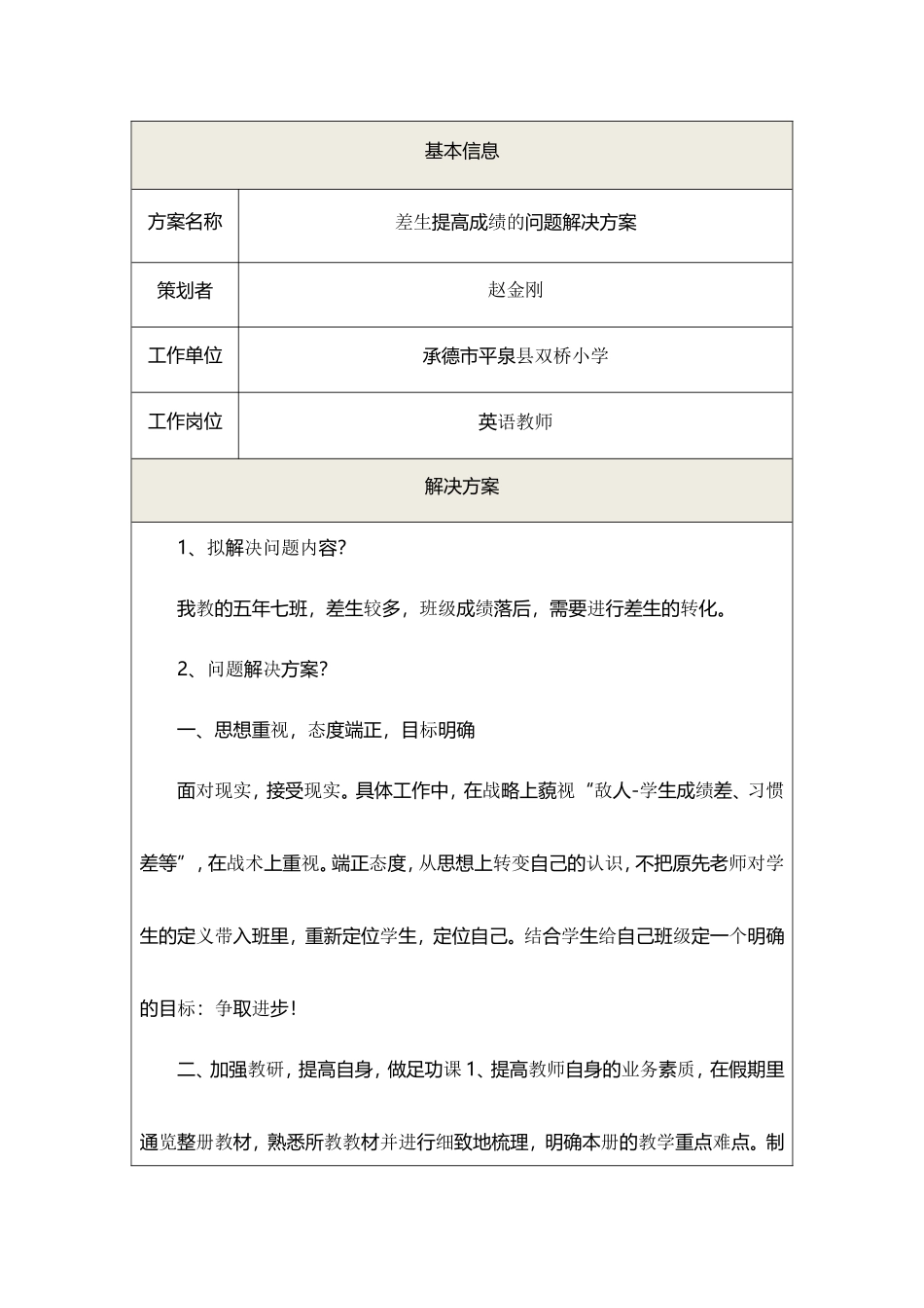 研修成果之我的教改方案_第1页