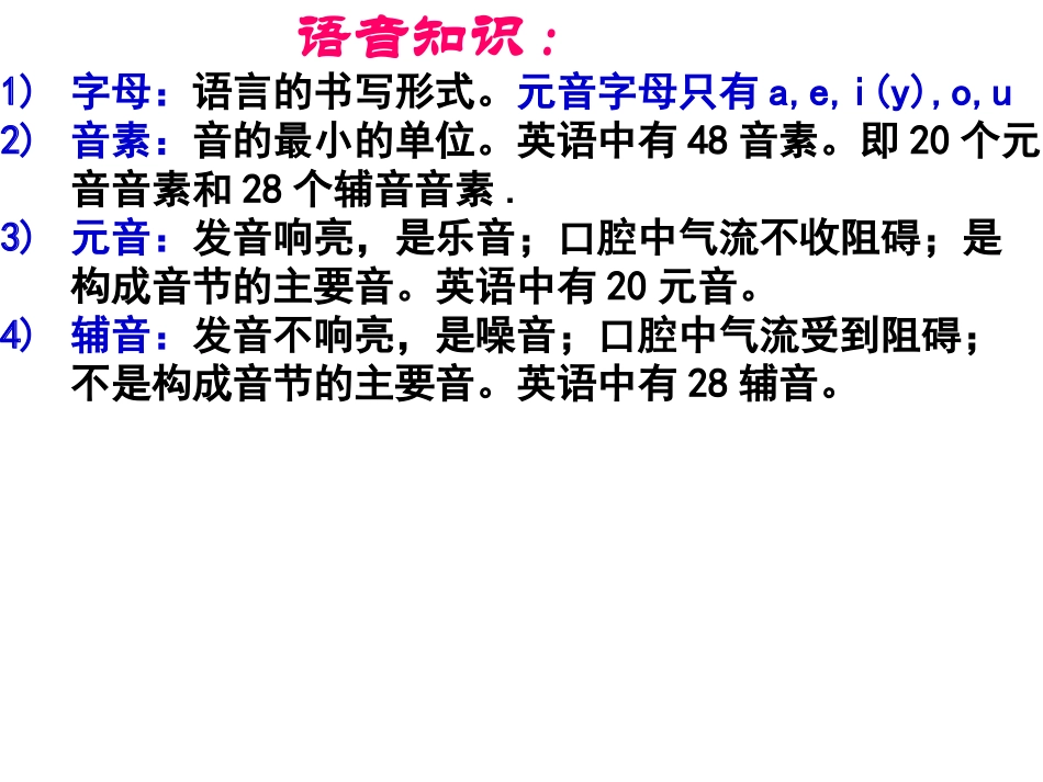 英语语音基础知识_第1页