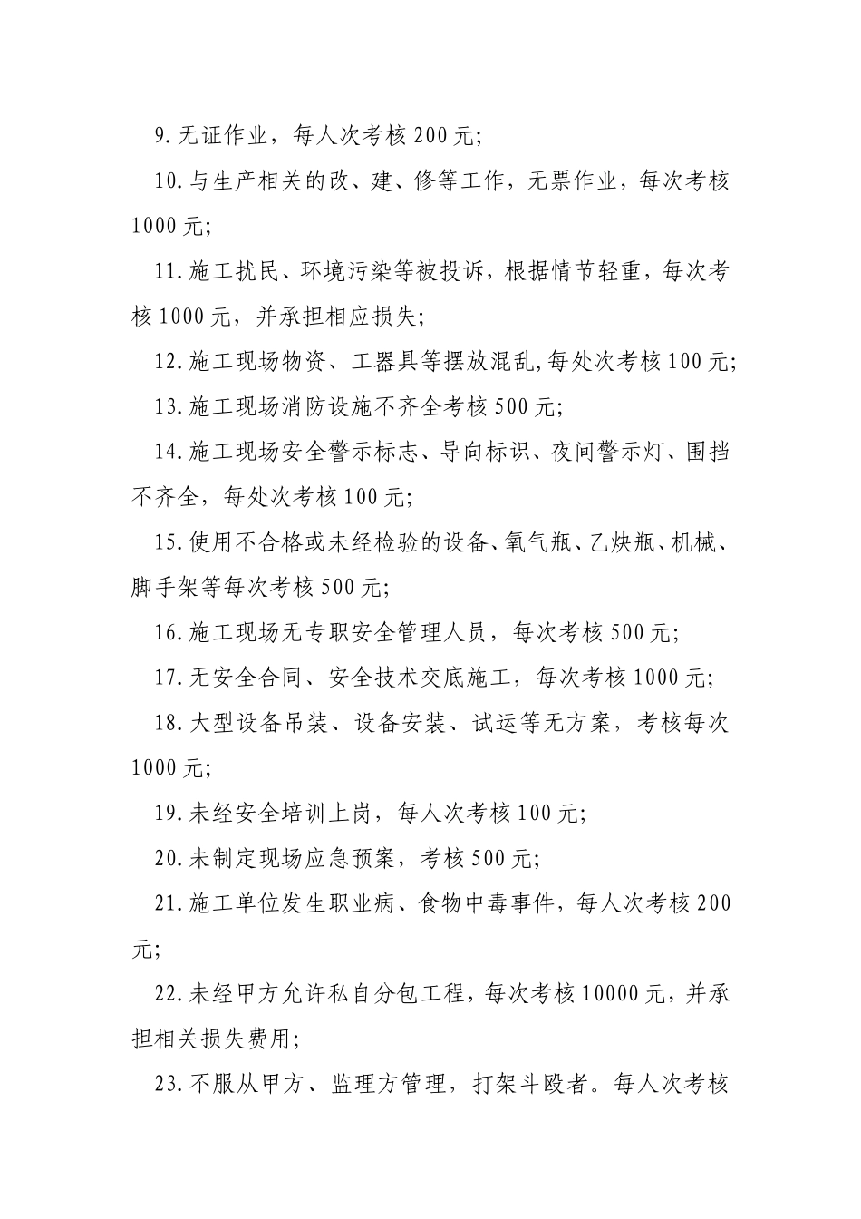 施工现场考核细则_第3页