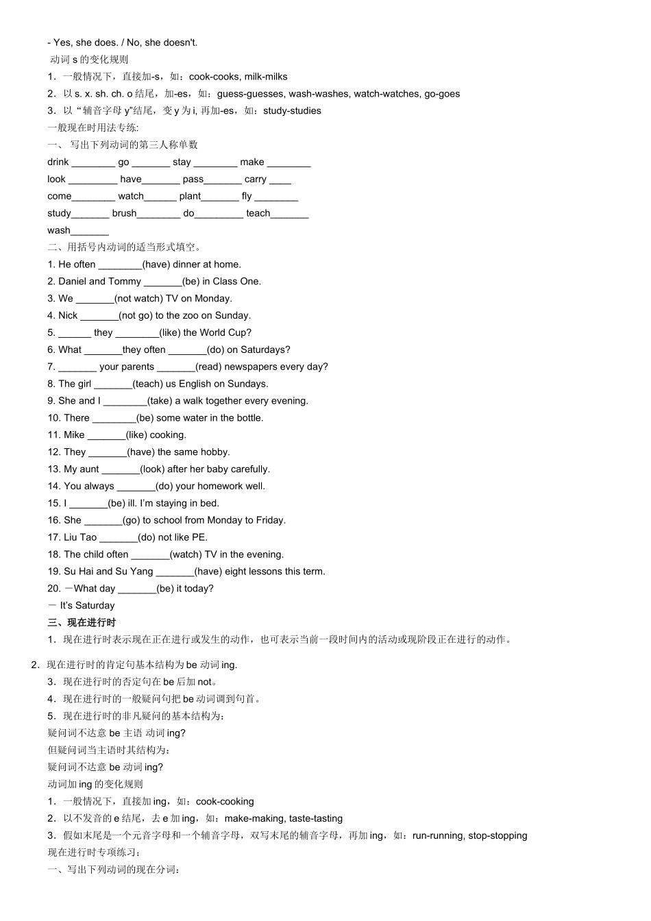 小学英语语法总结_第2页
