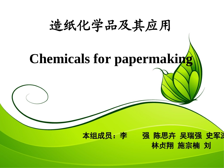 造纸化学品——第五组_第1页