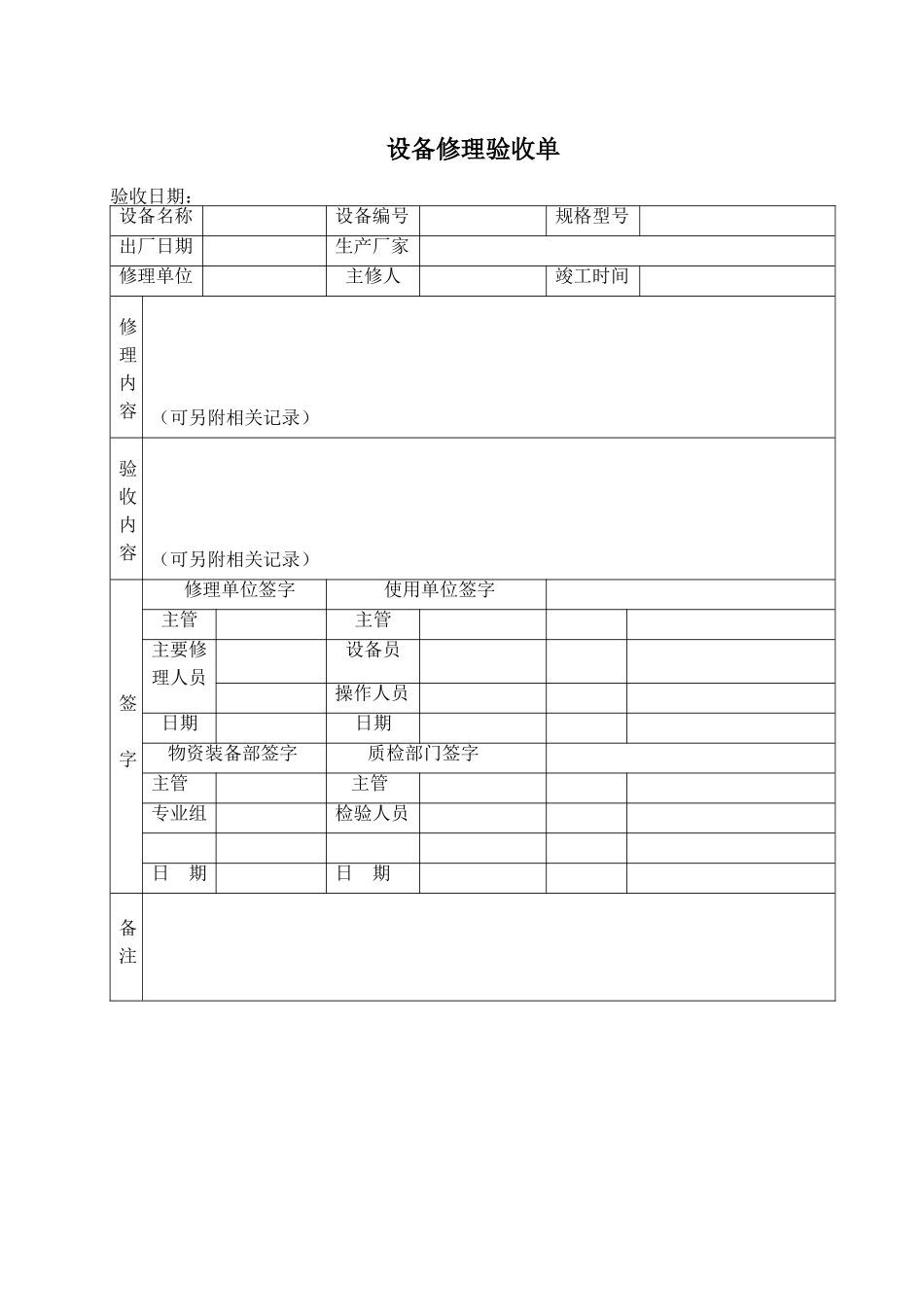 设备设施运行台账_第1页