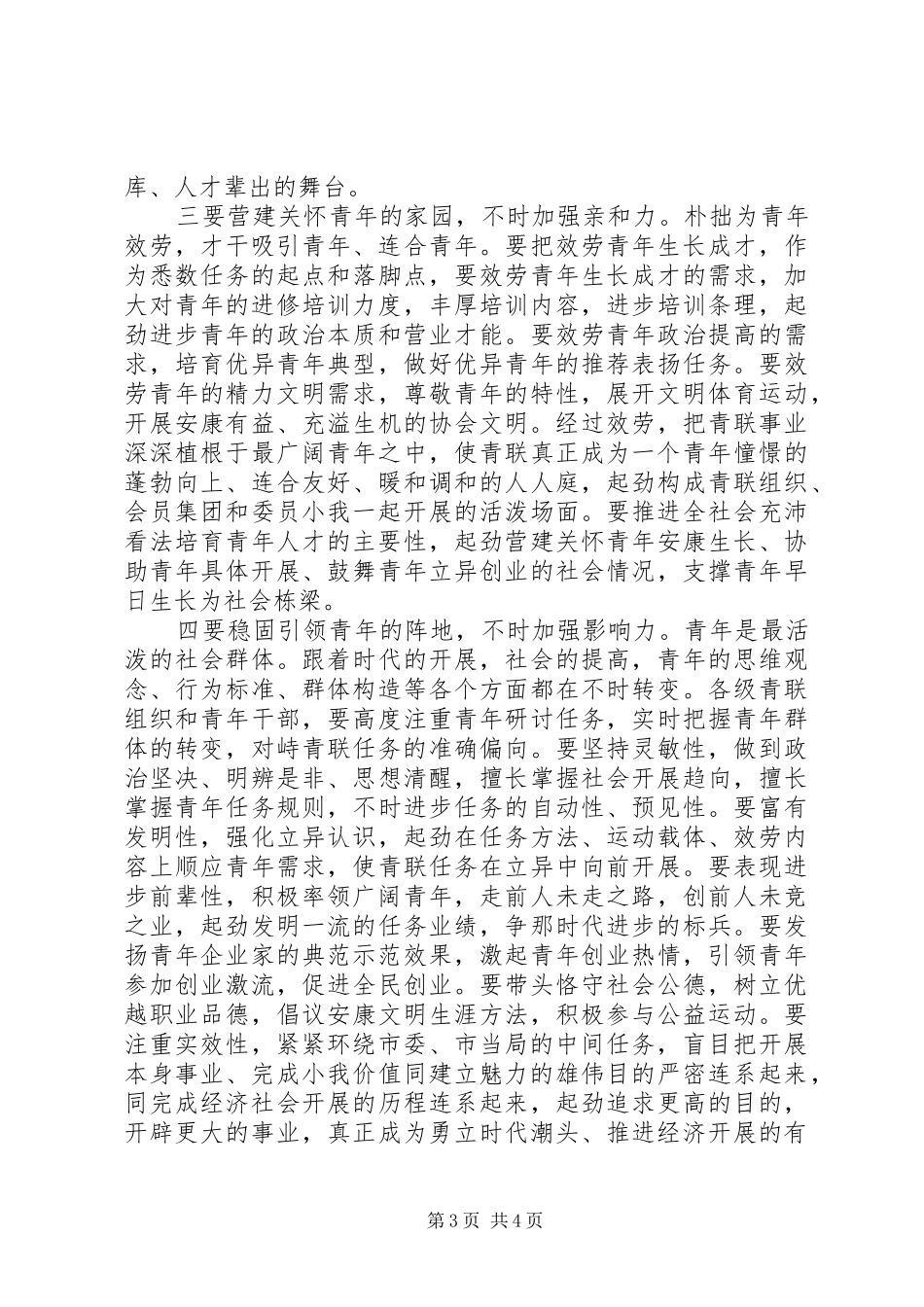 市长在青联全体会讲话_第3页