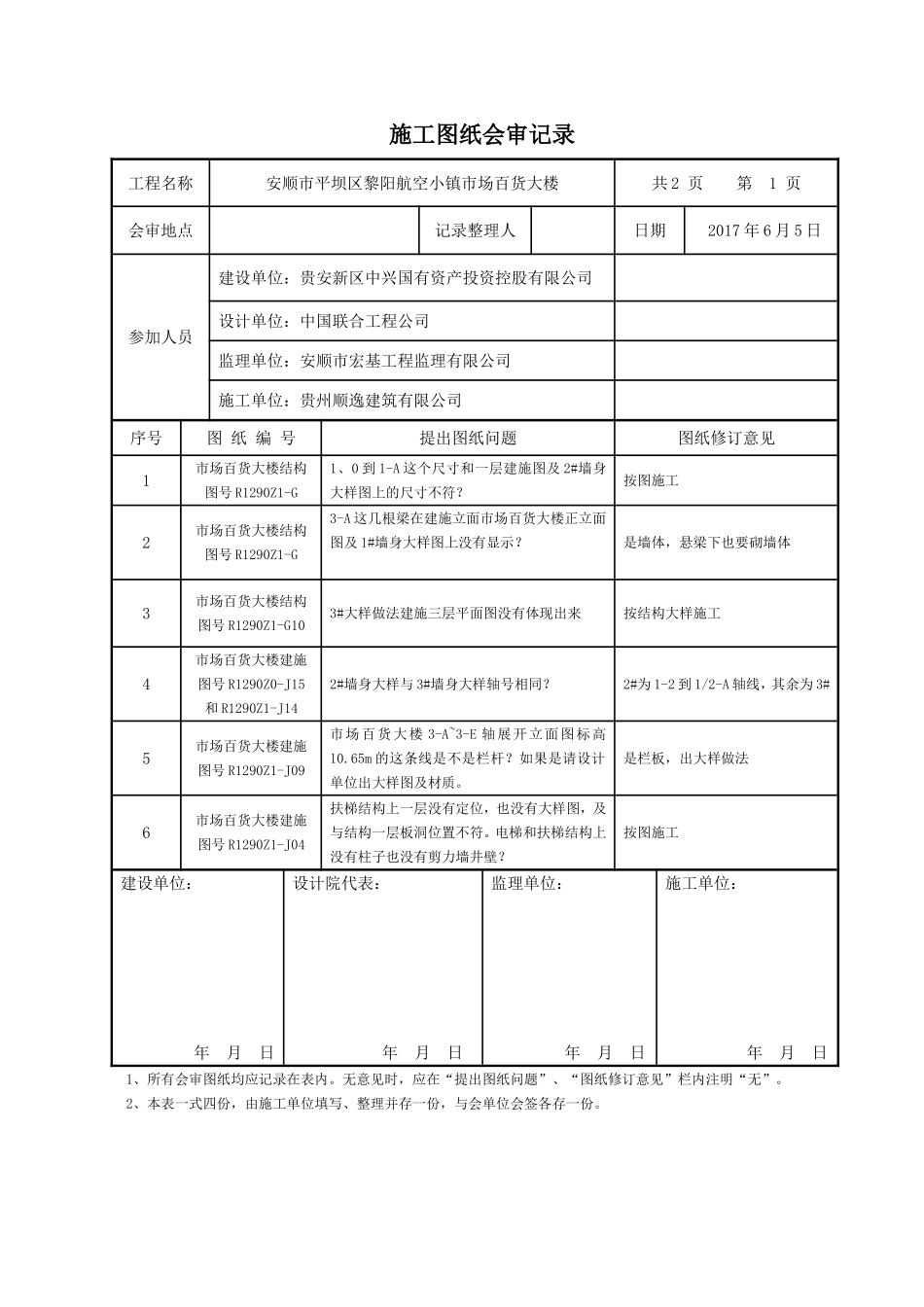 图纸会审记录表格_第2页