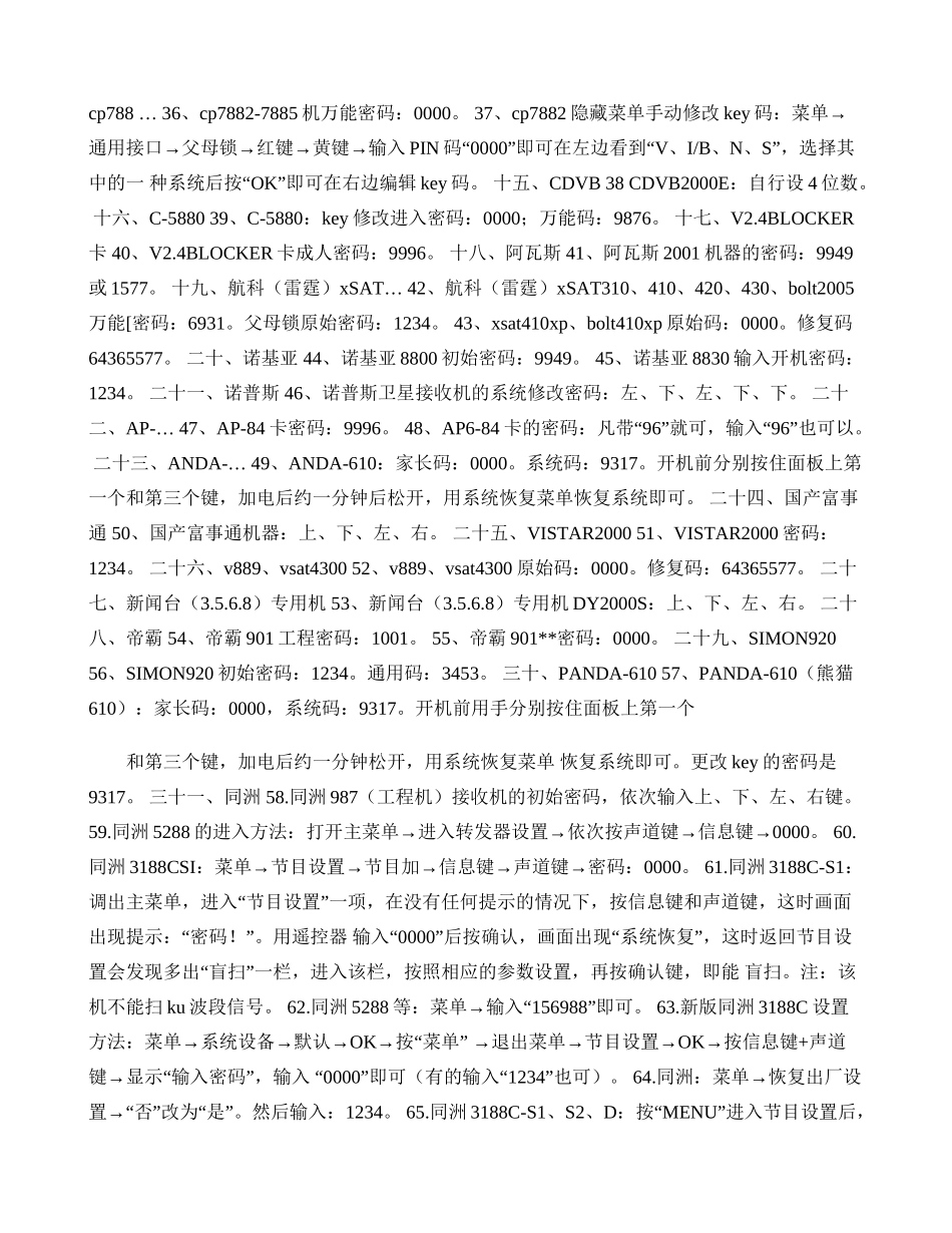 各种品牌卫星小锅接收器解密方法大全_念妹的家空间._第3页