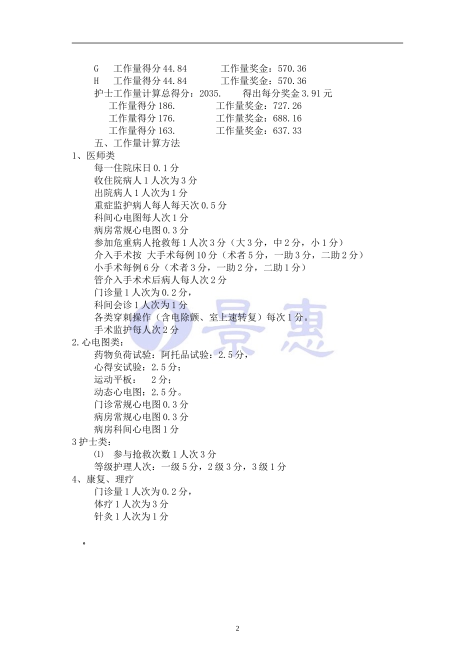 某科室绩效奖金二次分配方案_第2页