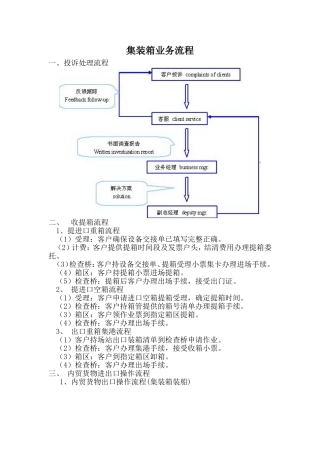 集装箱业务流程