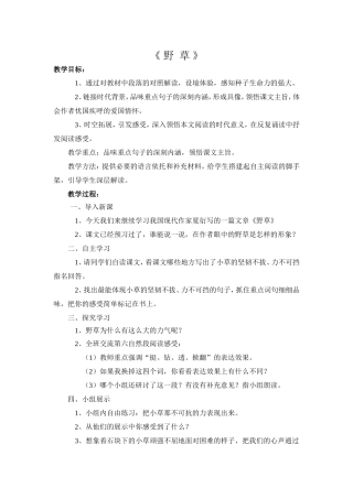 《野草》教案