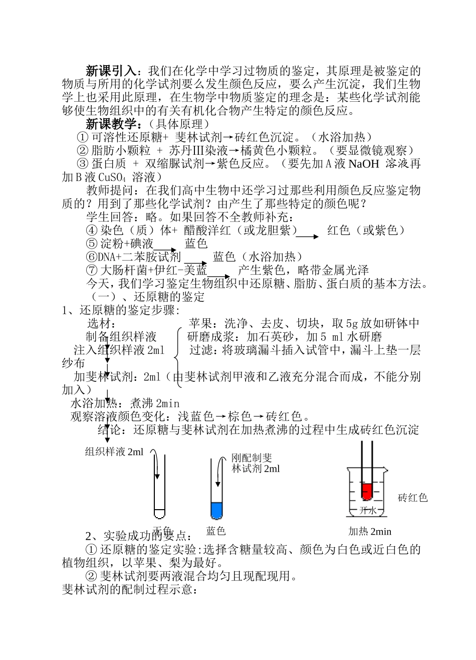 还原糖、脂肪、和蛋白质的鉴定_第2页