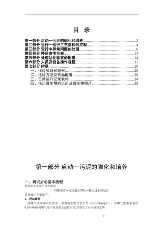 污水处理厂调试方案及故障解决(用户指南)