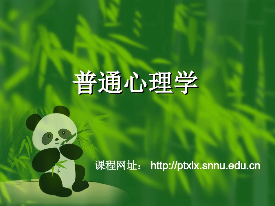 彭聃龄普通心理学第一章_第1页