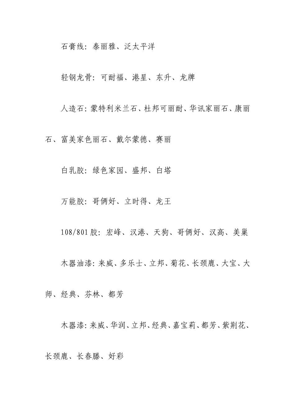 装修材料品牌和家具电器品牌介绍_第2页