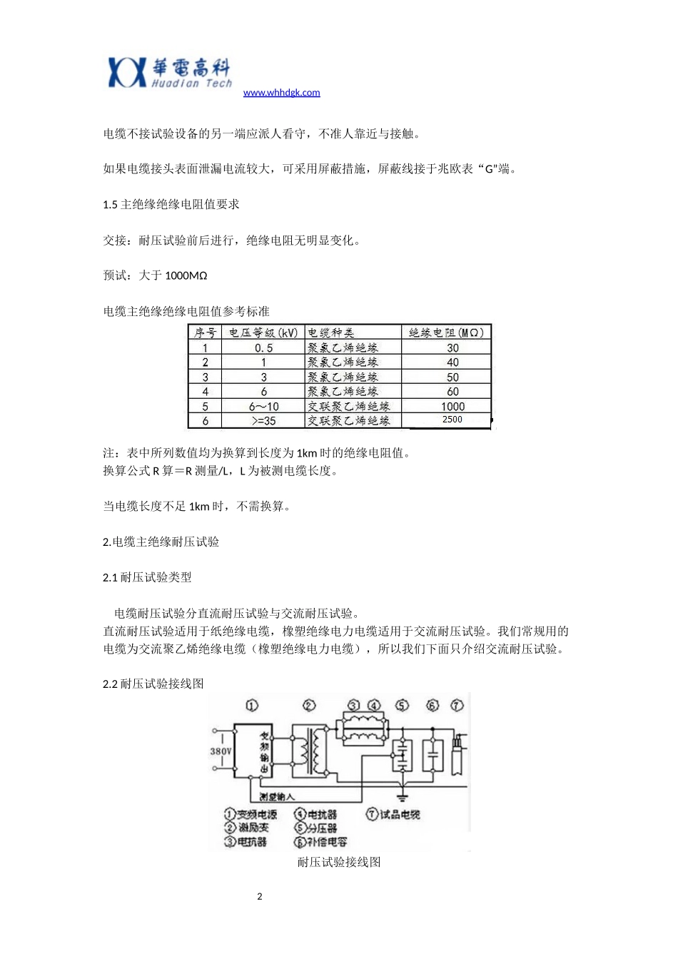 高压电缆试验及检测方法_第2页