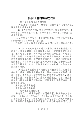 接待工作中座次安排 