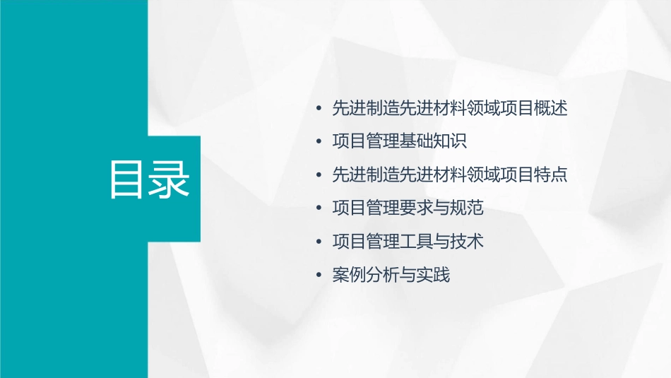 先进制造先进材料领域项目管理工作规范与要求课件1_第2页