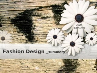 服装设计第一章电子教案
