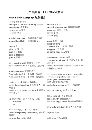 高一英语牛津词汇整理