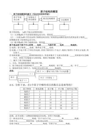 原子结构的模型
