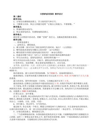 老海龟的悲剧(第二课时)