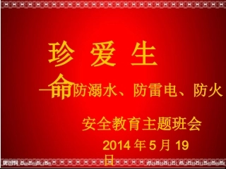 防溺水、防雷电安全教育主题班会PPT课件
