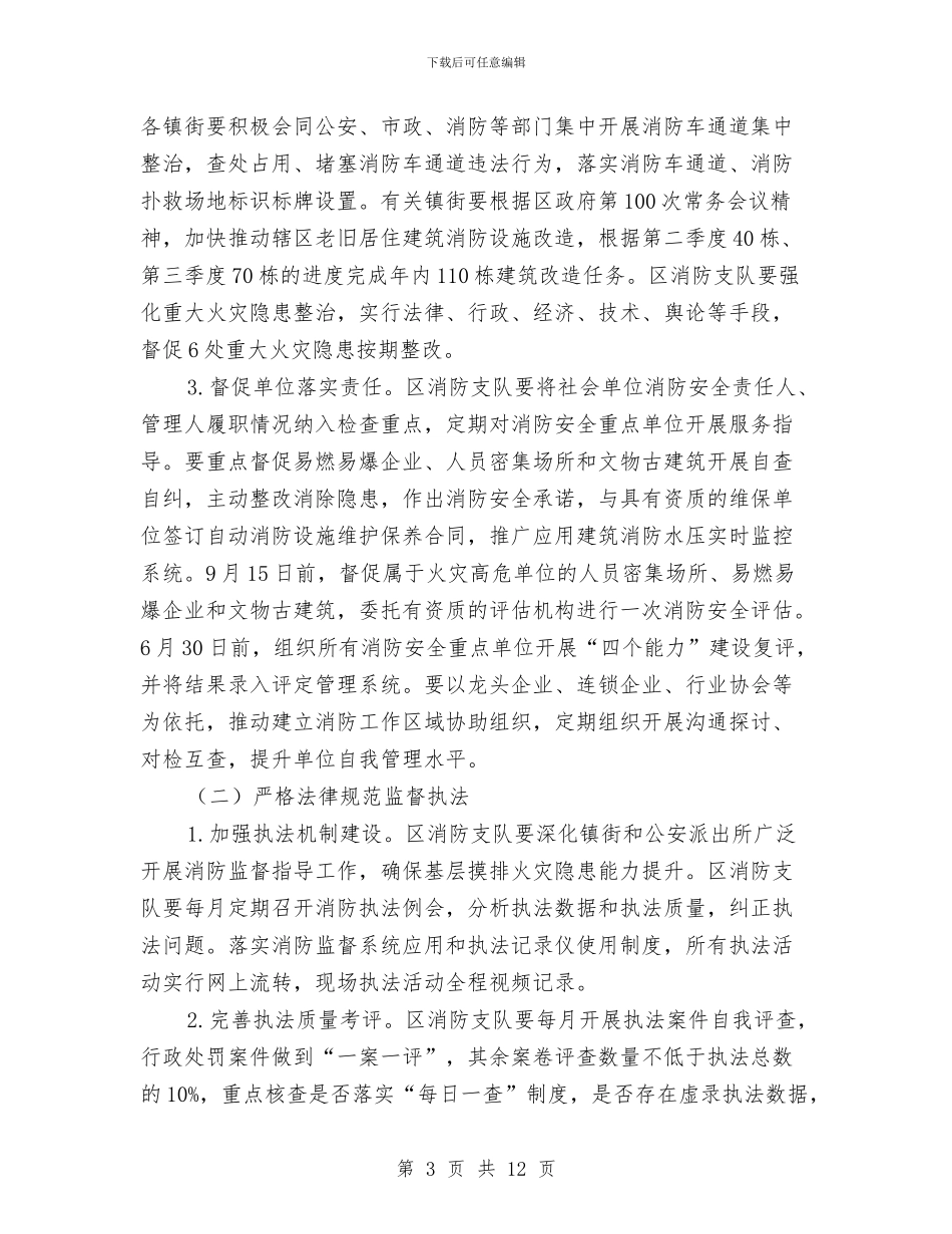 全区夏季消防检查工作方案与全区妇女创业贷款调研报告汇编_第3页